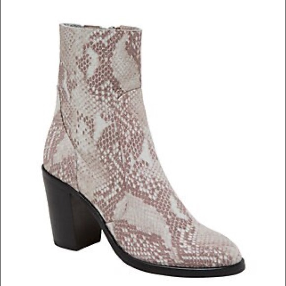 Dolce Vita Shoes - Dolce Vita Samie Snakeskin Leather Zip Up Booties